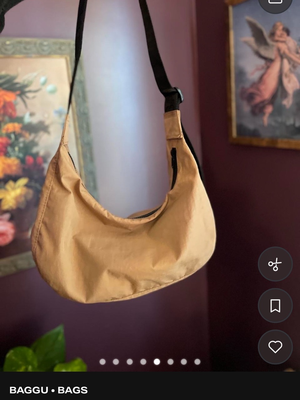 BAGGU Medium Crescent Bag in color Cocoa